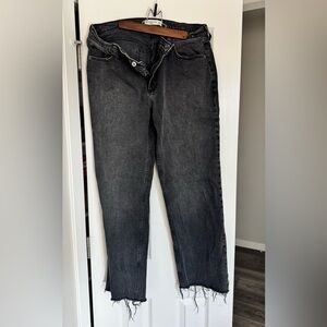 Abercrombie & Fitch Dark Gray Women's Baggy Leg Jeans